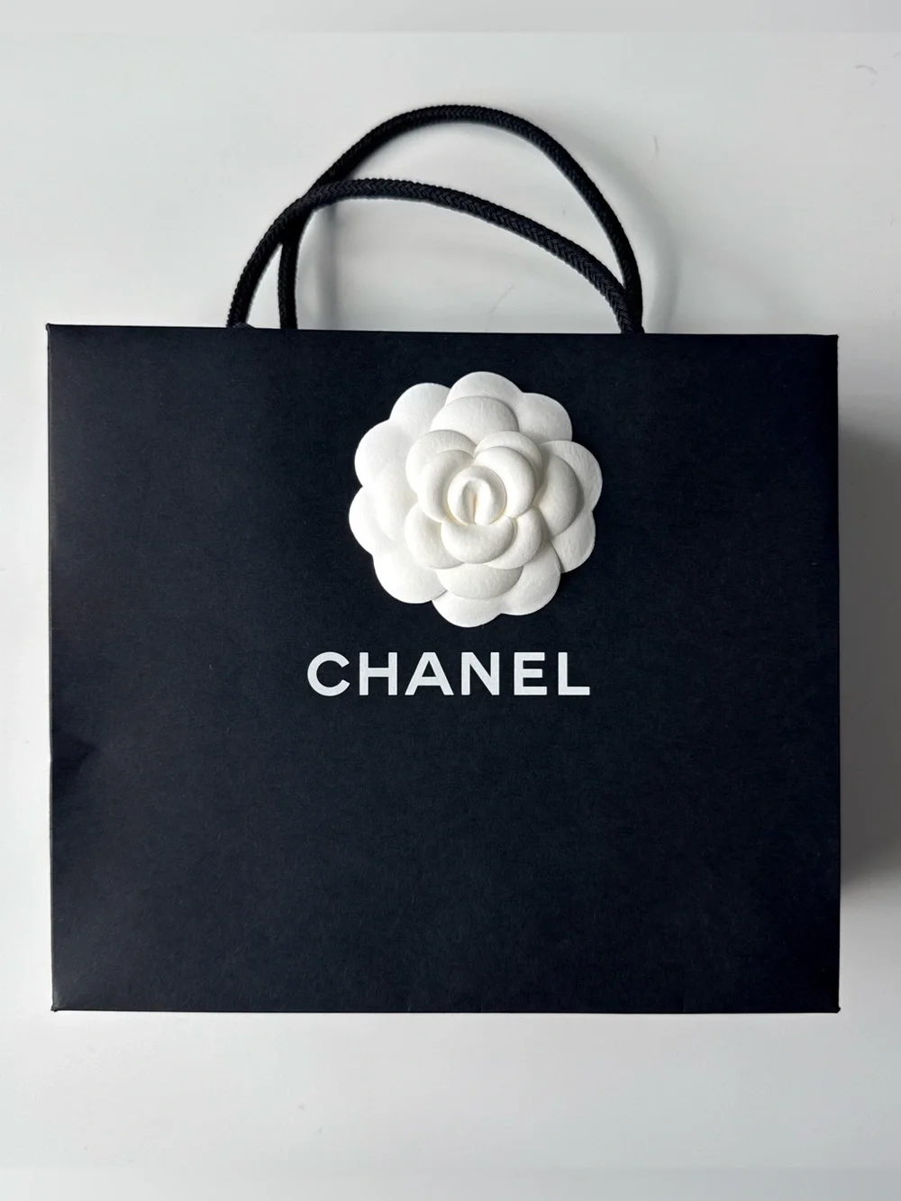 Auth New Chanel Gift Packaging Set Paper Shopping Bag Camellia Flower